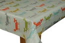 Square Wipe Clean Tablecloth  PVC Oilcloth 132cm x 132cm Foxy Fox Multi