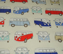 Square Wipe Clean Tablecloth  PVC Oilcloth 132cm x 132cm VW Volkswagon Blue