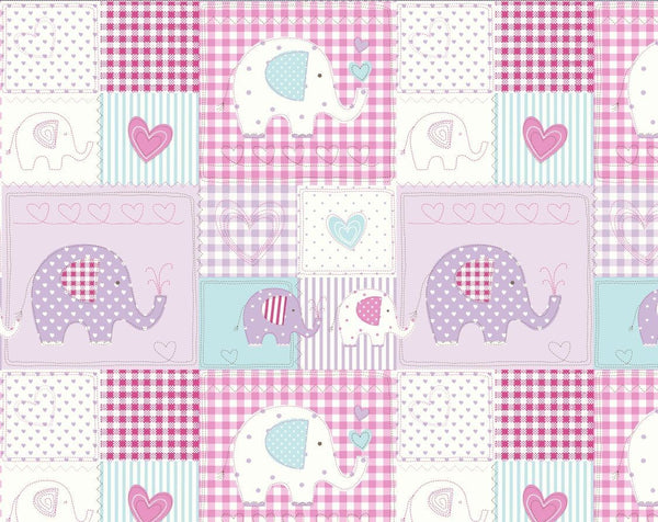 Round Wipe Clean Tablecloth PVC Oilcloth  132cm Bobo Pink
