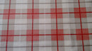 Round Wipe Clean Tablecloth PVC Oilcloth  132cm Tartan Red