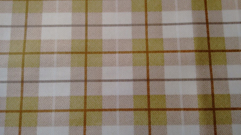 Round Wipe Clean Tablecloth PVC Oilcloth  132cm Tartan Green