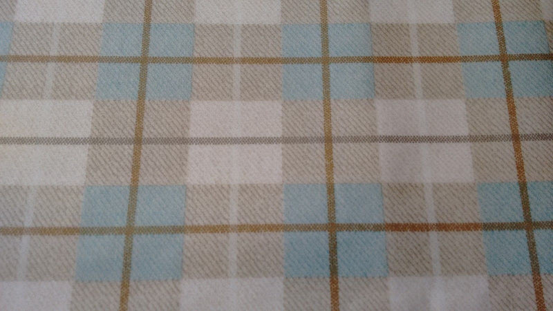 Round Wipe Clean Tablecloth PVC Oilcloth  132cm Tartan Duckegg