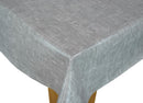 Round Wipe Clean Tablecloth PVC Oilcloth  132cm Linum Grey