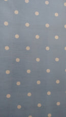 Square Wipe Clean Tablecloth  PVC Oilcloth 132cm x 132cm Dotty Powder Blue