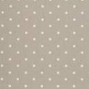 Round Wipe Clean Tablecloth PVC Oilcloth  132cm Dotty Taupe