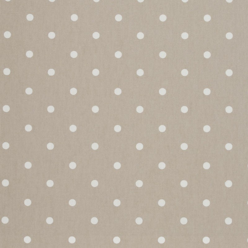 Round Wipe Clean Tablecloth PVC Oilcloth  132cm Dotty Taupe