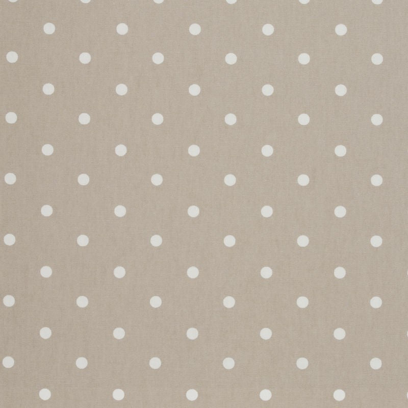 Round Wipe Clean Tablecloth PVC Oilcloth  132cm Dotty Taupe
