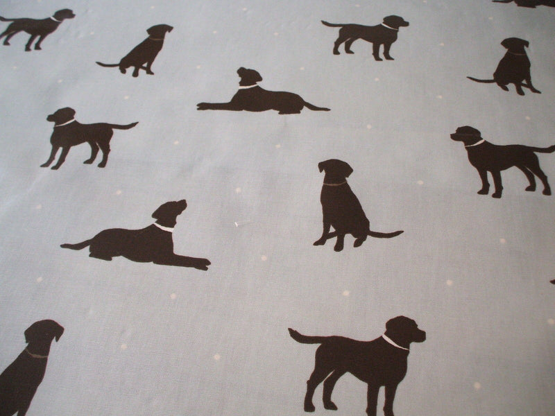 Round Wipe Clean Tablecloth PVC Oilcloth  132cm Rover Dog Linen