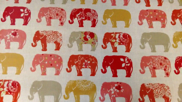 Square Wipe Clean Tablecloth  PVC Oilcloth 132cm x 132cm Elephant Spice