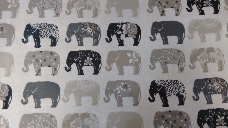 Square Wipe Clean Tablecloth  PVC Oilcloth 132cm x 132cm Elephant Natural