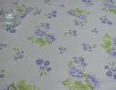 Shabby Flower Lilac Vinyl Oilcloth Tablecloth