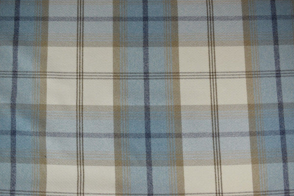 Balmoral Sky Wool Effect Tartan Fabric