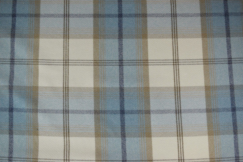 Balmoral Sky Wool Effect Tartan Fabric