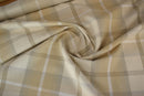 Balmoral Natural Wool Effect Tartan Fabric - Sold by the Metre - Warehouse Clearance