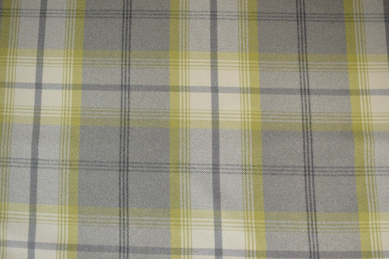 Balmoral Citrus Wool Effect Tartan Fabric