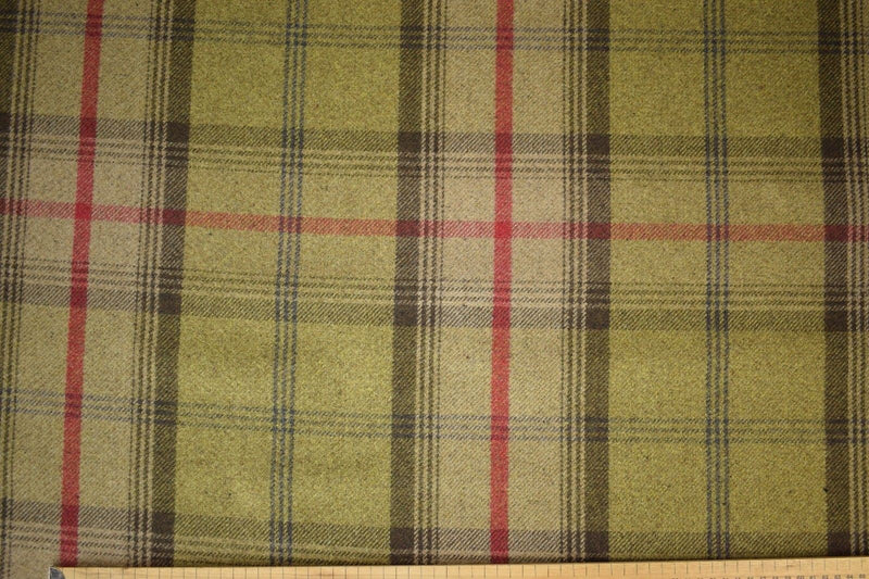 Balmoral Hunter Wool Effect Tartan Fabric