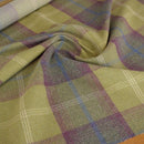 Balmoral Pistachio Wool Effect Tartan Fabric - Sold by the Metre