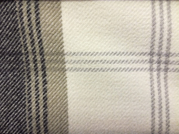 Balmoral Charcoal Wool Effect Tartan Fabric