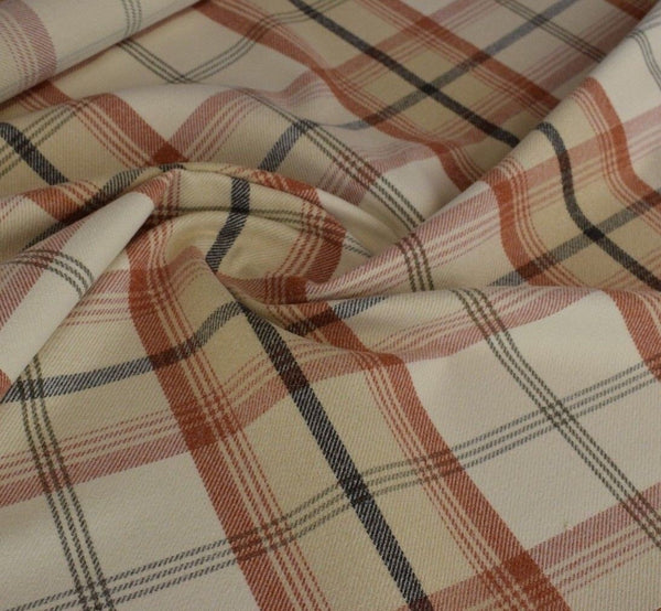 Balmoral Autumn Wool Effect Tartan Fabric