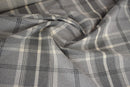 Balmoral Dove Grey Wool Effect Tartan Fabric- Sold by the Metre