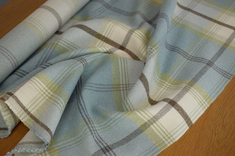 Balmoral Duckegg Wool Effect Tartan Fabric