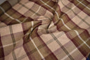Balmoral Mulberry Wool Effect Tartan Fabric - Sold by the Metre - Warehouse Clearance