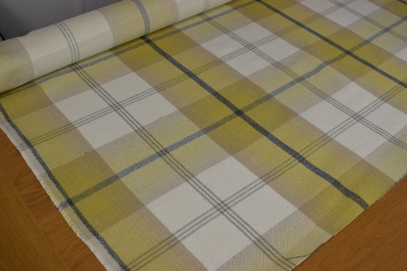 Balmoral Ochre Wool Effect Tartan Fabric