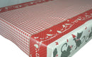 Cat Kittens Gingham Border Vinyl Oilcloth Tablecloth