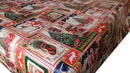 Christmas Greetings Vinyl Oilcloth Tablecloth