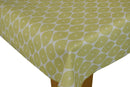 Modern Leaf Design Green Vinyl Oilcloth Tablecloth