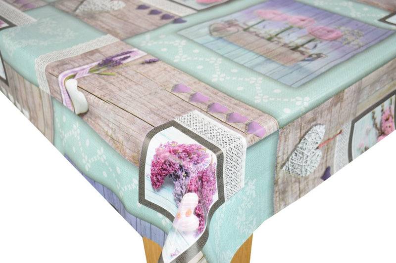 Ava Duckegg on Wood Effect Vinyl Oilcloth Tablecloth