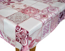 Lisbon Tiles Dusty Pink Vinyl Oilcloth Tablecloth