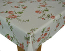 Shabby Trailing Rose Terracotta Vinyl Tablecloth