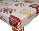 Country Kitchen Cream Vinyl Oilcloth Tablecloth
