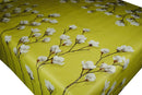 Magnolia Border Green Vinyl Tablecloth