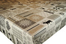 Swiss Christmas Patchwork Silver Oilcloth Tablecloth
