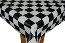 Black Chef Original Racing Check Vinyl Oilcloth Tablecloth