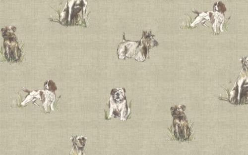 Pooch Pug Dogs 100% Cotton Fabric by Fryetts