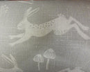 Jump Hare  Grey  100% Cotton Fabric by Fryetts
