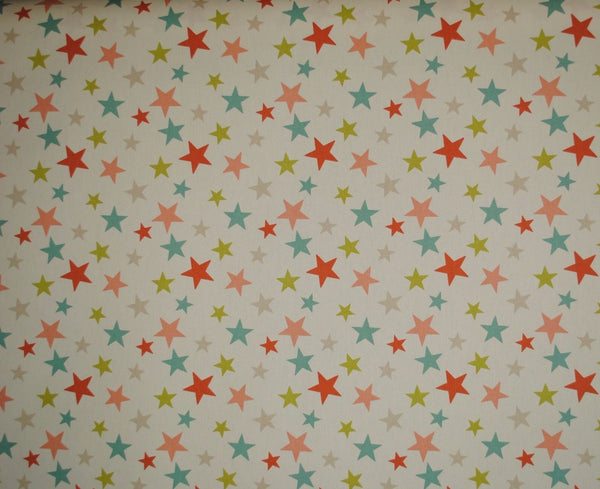 Funky Stars Orange Multi 100% Cotton Fabric by Marson