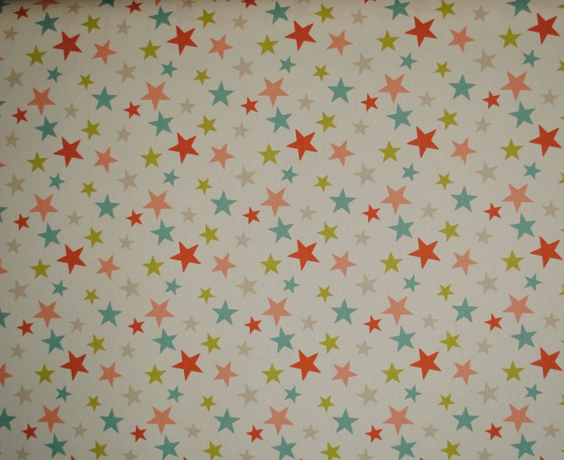 Funky Stars Orange Multi 100% Cotton Fabric by Marson