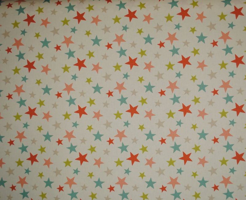 Funky Stars Orange Multi 100% Cotton Fabric by Marson