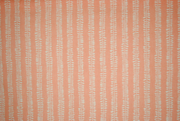 Astrid Stripe Coral 100% Cotton Fabric by Fryetts