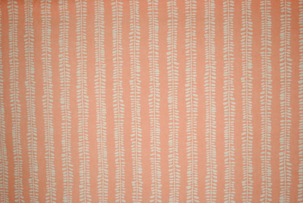 Astrid Stripe Coral 100% Cotton Fabric by Fryetts