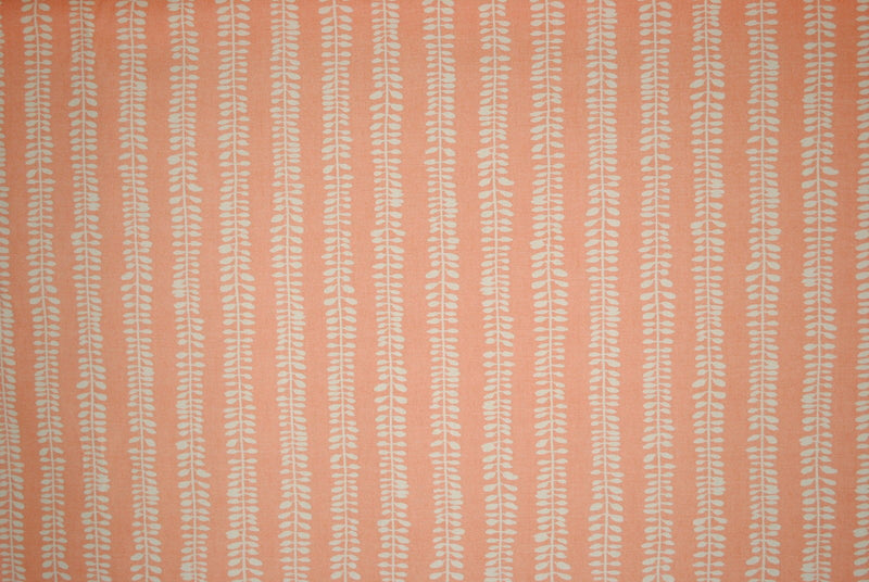 Astrid Stripe Coral 100% Cotton Fabric by Fryetts