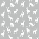Stag Silver Grey 100% Cotton Fabric