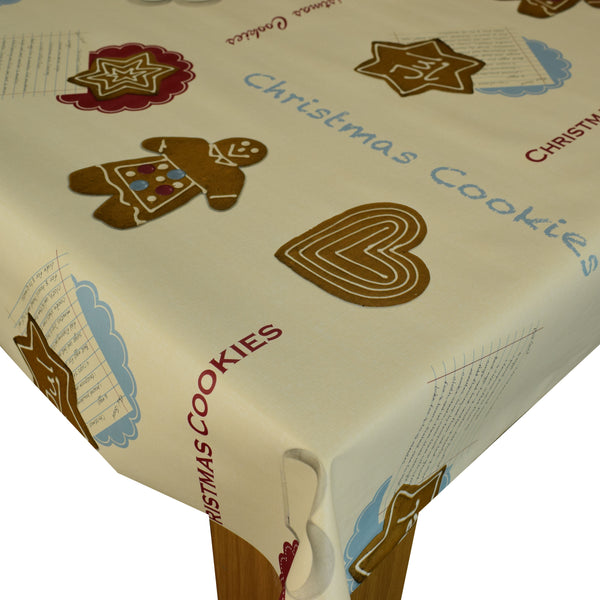 Christmas Cookies Vinyl Oilcloth Tablecloth