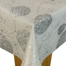 Baubles Silver Swirl Vinyl Oilcloth Tablecloth