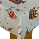 Santa Lapland Silver Grey Vinyl Oilcloth Tablecloth