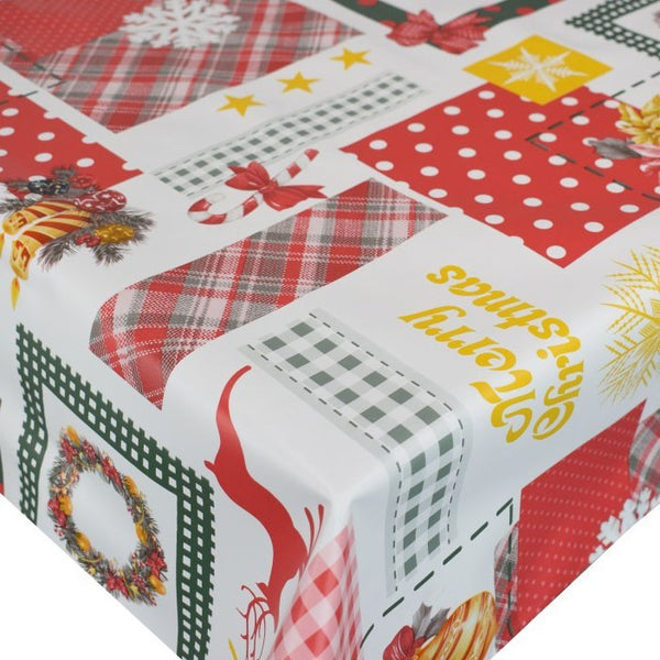 Christmas Collection Vinyl Oilcloth Tablecloth